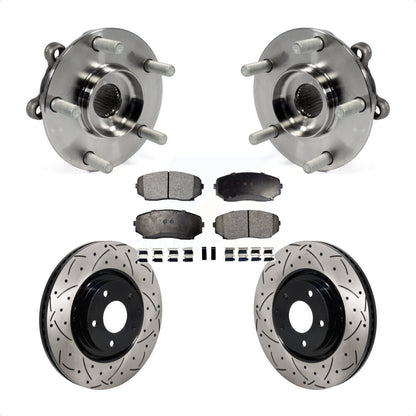 Kit de Rotor et de plaquettes de frein à fente percée, roulement de moyeu avant, pour Mazda CX-5 Turbocharge