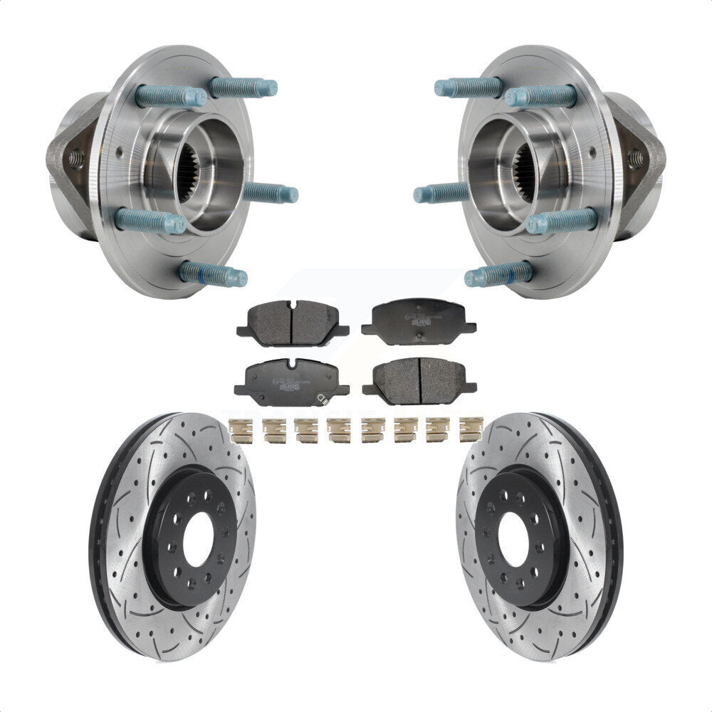Kit de plaquettes de Rotor de frein, roulement de moyeu avant, fente de perçage, pour Chevrolet Equinox GM