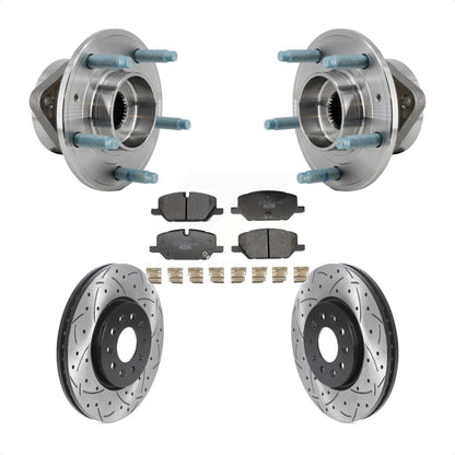 Kit de plaquettes de Rotor de frein, roulement de moyeu avant, fente de perçage, pour Chevrolet Equinox GM