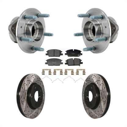 Kit de plaquettes de Rotor de frein, roulement de moyeu avant, fente de perçage, pour Chevrolet Equinox GM