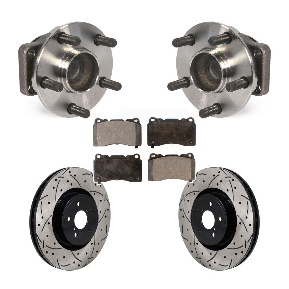 Kit de plaquettes de Rotor de frein, roulement de moyeu avant, fente de perçage revêtue, pour Subaru BRZ Toyota 8