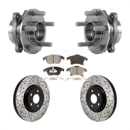 Kit de plaquettes de Rotor de frein, roulement de moyeu avant, fente de perçage, pour Lincoln MKZ 2017 2020 – 2.0