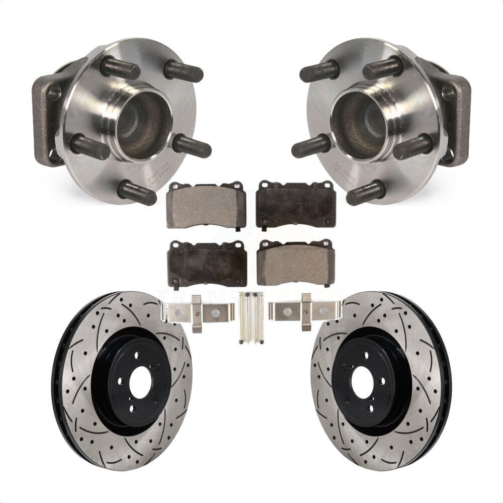 Kit de plaquettes de Rotor de frein, roulement de moyeu avant, fente de perçage revêtue, pour Subaru BRZ Toyota 8
