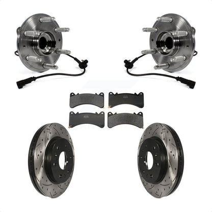 Kit de plaquettes de Rotor de frein, roulement de moyeu avant, fente percée, pour GMC Sierra 1500 Chevrole