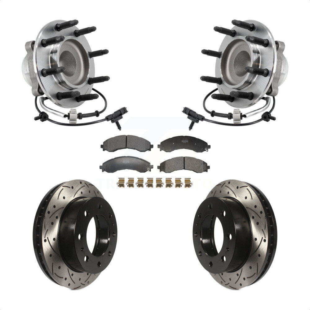 Kit de plaquettes de Rotor de frein, roulement de moyeu avant, fente percée, pour GMC Savana 2500 Chevrole