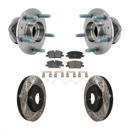 Kit de plaquettes de Rotor de frein, roulement de moyeu avant, fente de perçage, pour Chevrolet Equinox GM