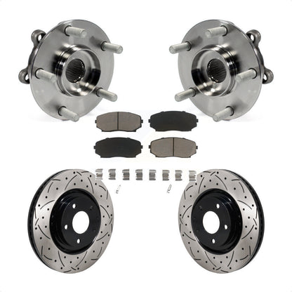 Kit de Rotor et de plaquettes de frein à fente percée, roulement de moyeu avant, pour Mazda CX-5 Turbocharge