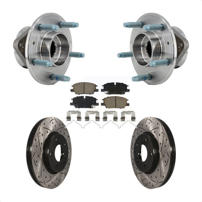 Kit de plaquettes de Rotor de frein, roulement de moyeu avant, fente de perçage, pour Chevrolet Equinox GM