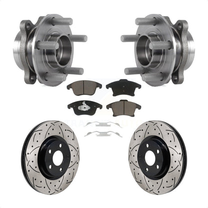 Kit de plaquettes de Rotor de frein, roulement de moyeu avant, fente de perçage, pour Lincoln MKZ 2017 2020 – 2.0