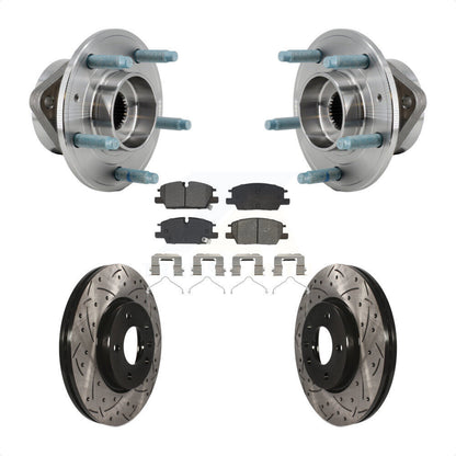Kit de plaquettes de Rotor de frein, roulement de moyeu avant, fente de perçage, pour Chevrolet Equinox GM
