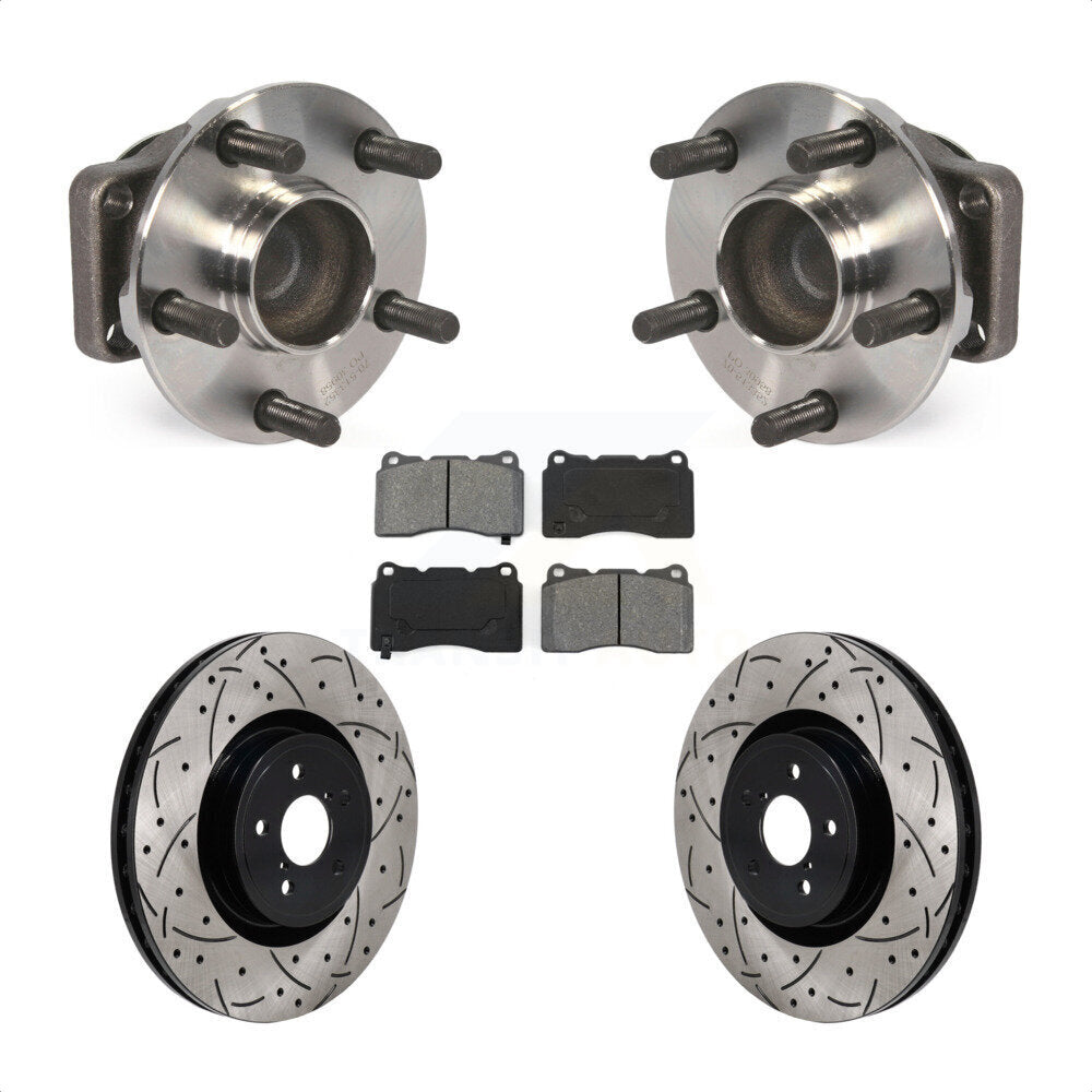 Kit de plaquettes de Rotor de frein, roulement de moyeu avant, fente de perçage revêtue, pour Subaru BRZ Toyota 8