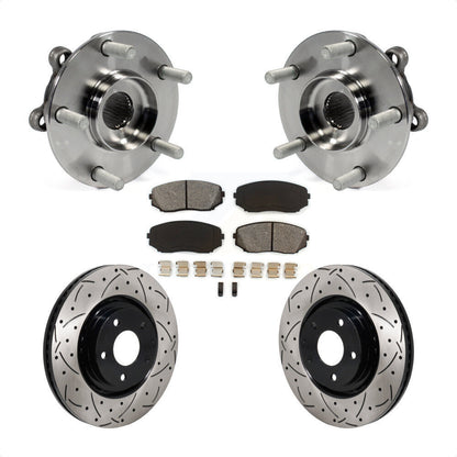 Kit de Rotor et de plaquettes de frein à fente percée, roulement de moyeu avant, pour Mazda CX-5 Turbocharge
