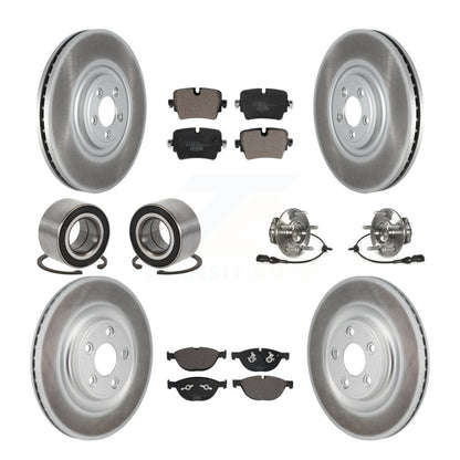 Kit de patins de rotor de frein à disque revêtu de roulement de moyeu avant et arrière (10 pièces) pour Jaguar X