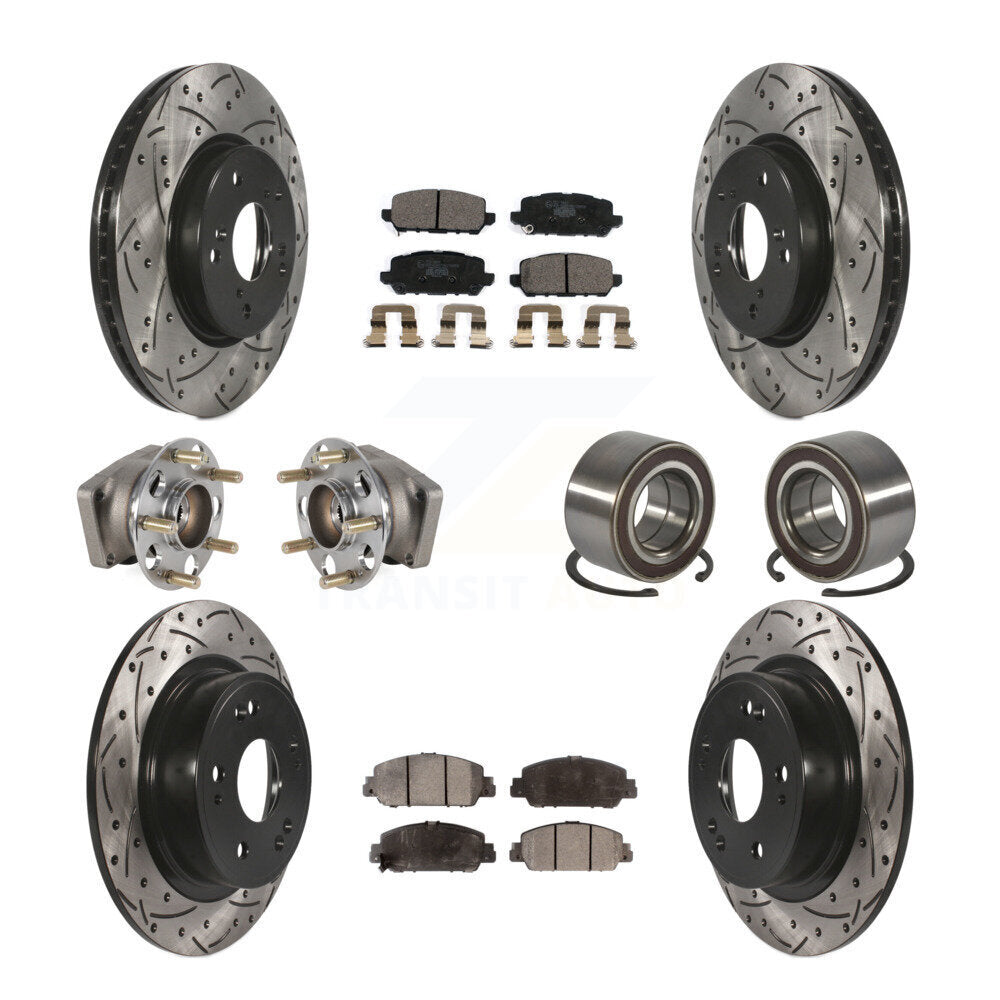 Kit de plaquettes de rotor de frein, roulement de moyeu avant et arrière (10 pièces) pour Honda HR-V AW 16-22