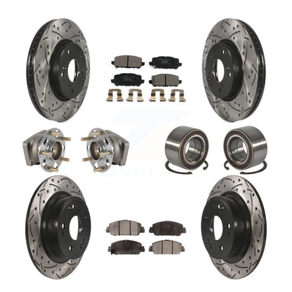 Kit de plaquettes de rotor de frein, roulement de moyeu avant et arrière (10 pièces) pour Honda HR-V AW 16-22