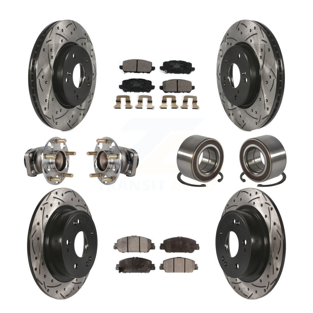 Kit de plaquettes de rotor de frein, roulement de moyeu avant et arrière (10 pièces) pour Honda HR-V FW 16-22