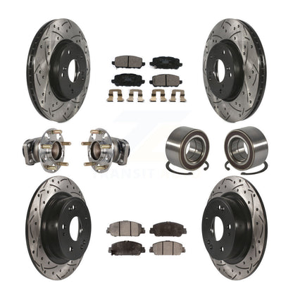 Kit de plaquettes de rotor de frein, roulement de moyeu avant et arrière (10 pièces) pour Honda HR-V FW 16-22