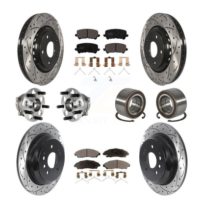 Kit de plaquettes de rotor de frein, roulement de moyeu avant et arrière (10 pièces) pour Honda Pilot AW 16-22