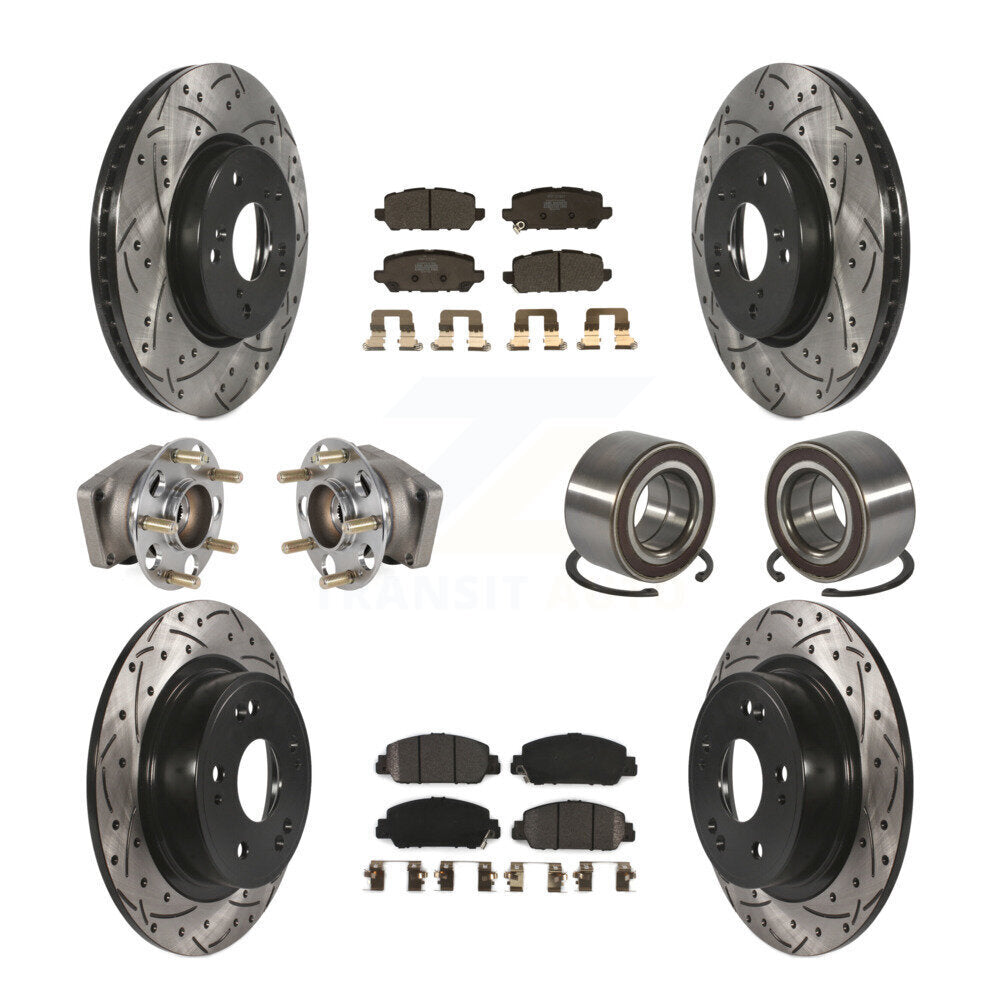 Kit de plaquettes de rotor de frein, roulement de moyeu avant et arrière (10 pièces) pour Honda HR-V AW 16-22