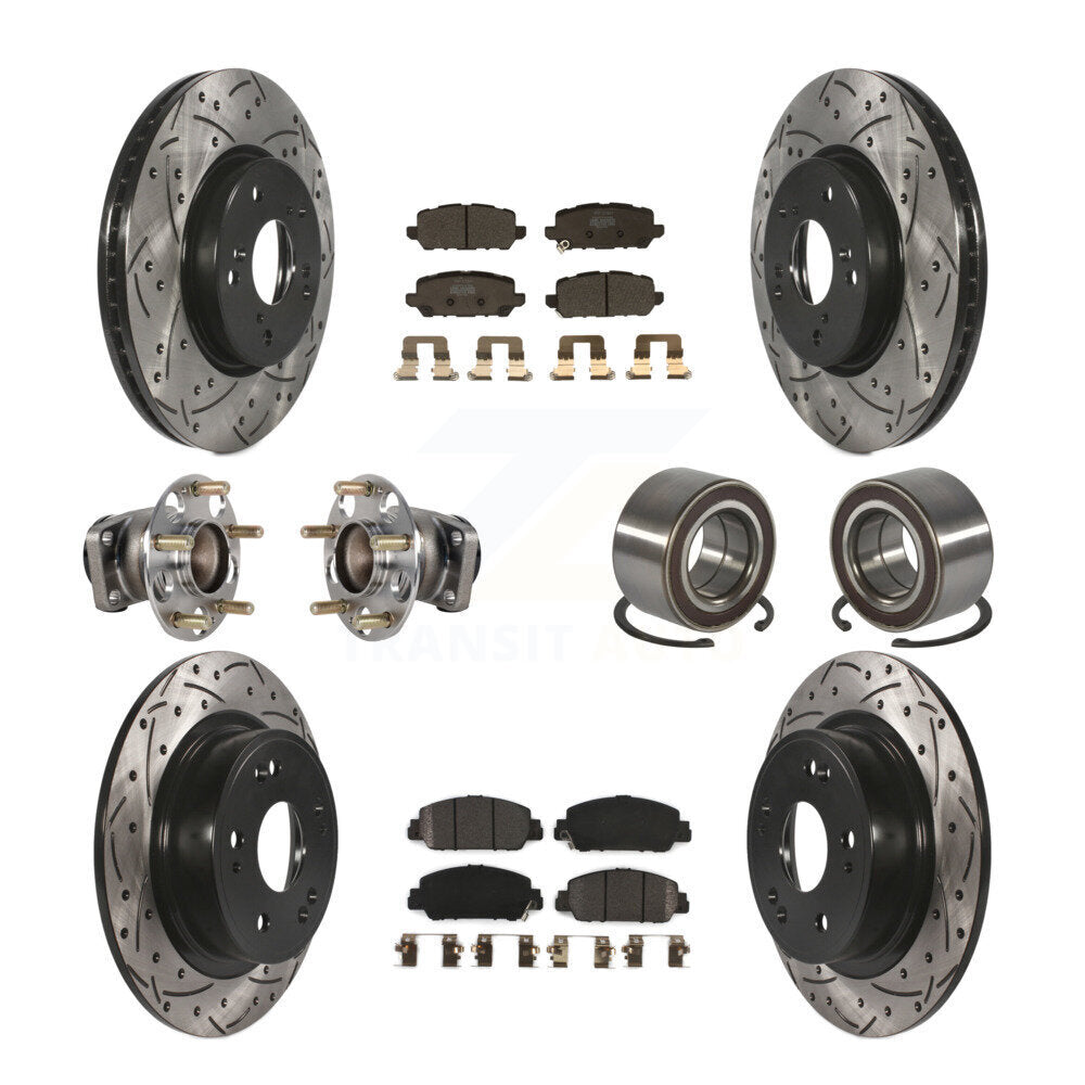 Kit de plaquettes de rotor de frein, roulement de moyeu avant et arrière (10 pièces) pour Honda HR-V FW 16-22