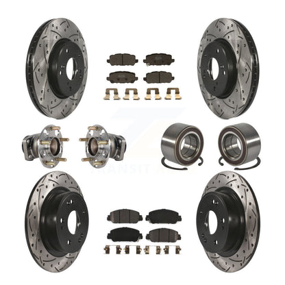 Kit de plaquettes de rotor de frein, roulement de moyeu avant et arrière (10 pièces) pour Honda HR-V FW 16-22