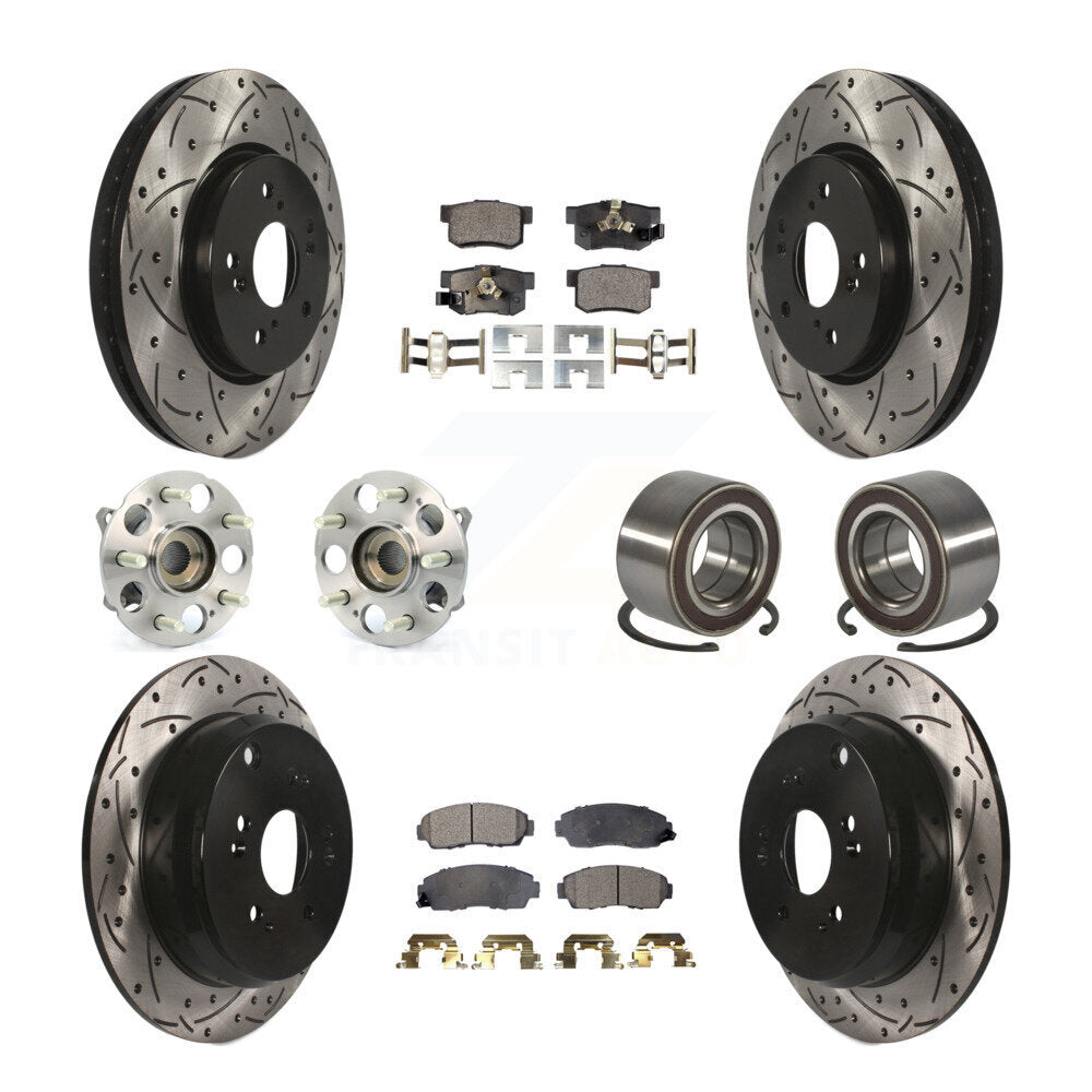 Kit de plaquettes de rotor de frein, roulement de moyeu avant et arrière (10 pièces) pour Honda CR-V Acura RD