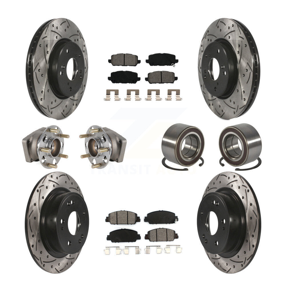 Kit de plaquettes de rotor de frein, roulement de moyeu avant et arrière (10 pièces) pour Honda HR-V AW 16-22