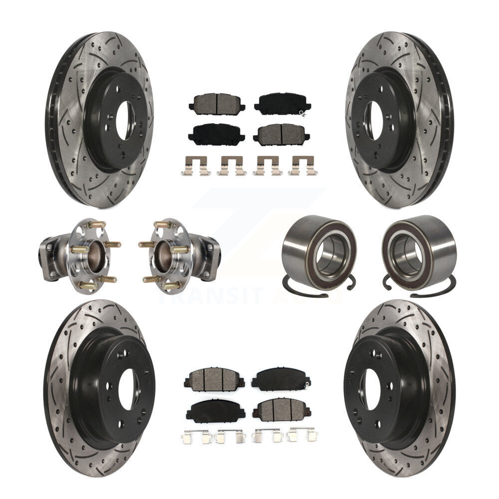 Kit de plaquettes de rotor de frein, roulement de moyeu avant et arrière (10 pièces) pour Honda HR-V FW 16-22