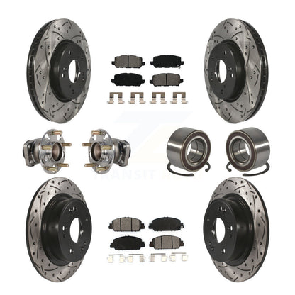 Kit de plaquettes de rotor de frein, roulement de moyeu avant et arrière (10 pièces) pour Honda HR-V FW 16-22