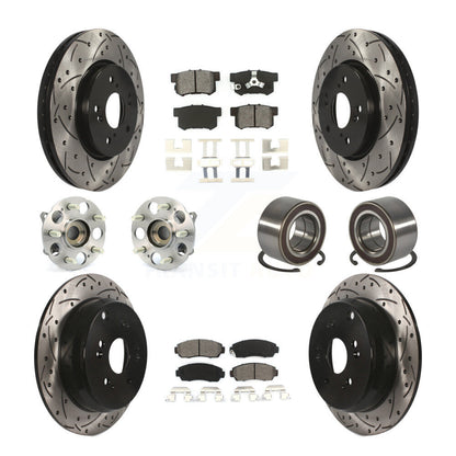 Kit de plaquettes de rotor de frein, roulement de moyeu avant et arrière (10 pièces) pour Honda CR-V Acura RD
