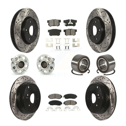 Kit de plaquettes de rotor de frein, roulement de moyeu avant et arrière (10 pièces) pour Honda CR-V FW 07-11