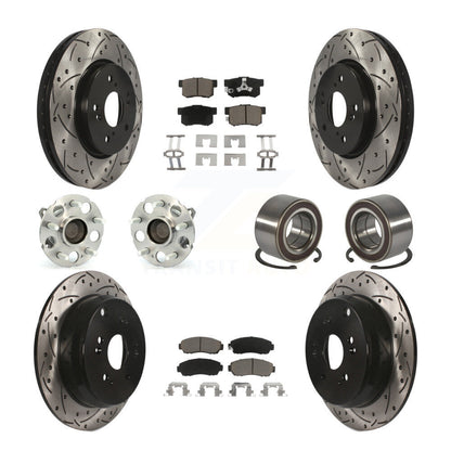 Kit de plaquettes de rotor de frein, roulement de moyeu avant et arrière (10 pièces) pour Honda CR-V FW 07-11