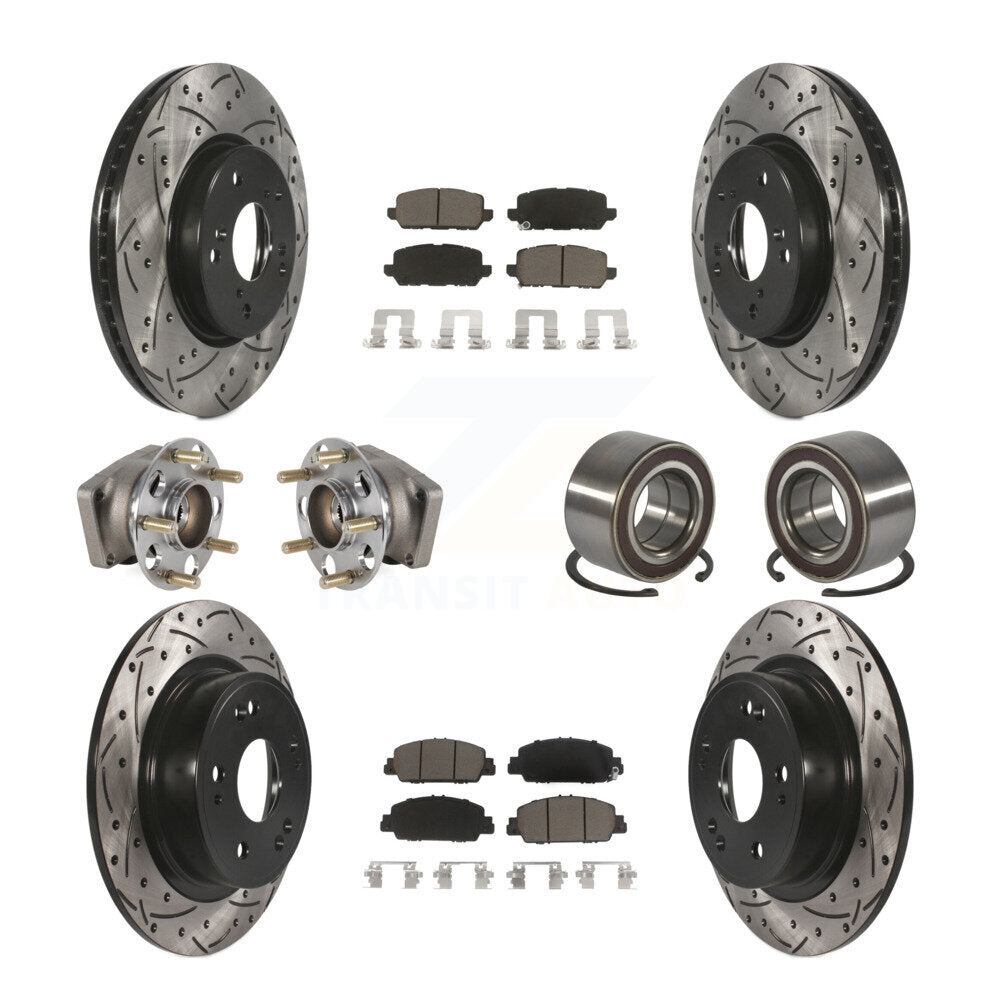Kit de plaquettes de rotor de frein, roulement de moyeu avant et arrière (10 pièces) pour Honda HR-V AW 16-22
