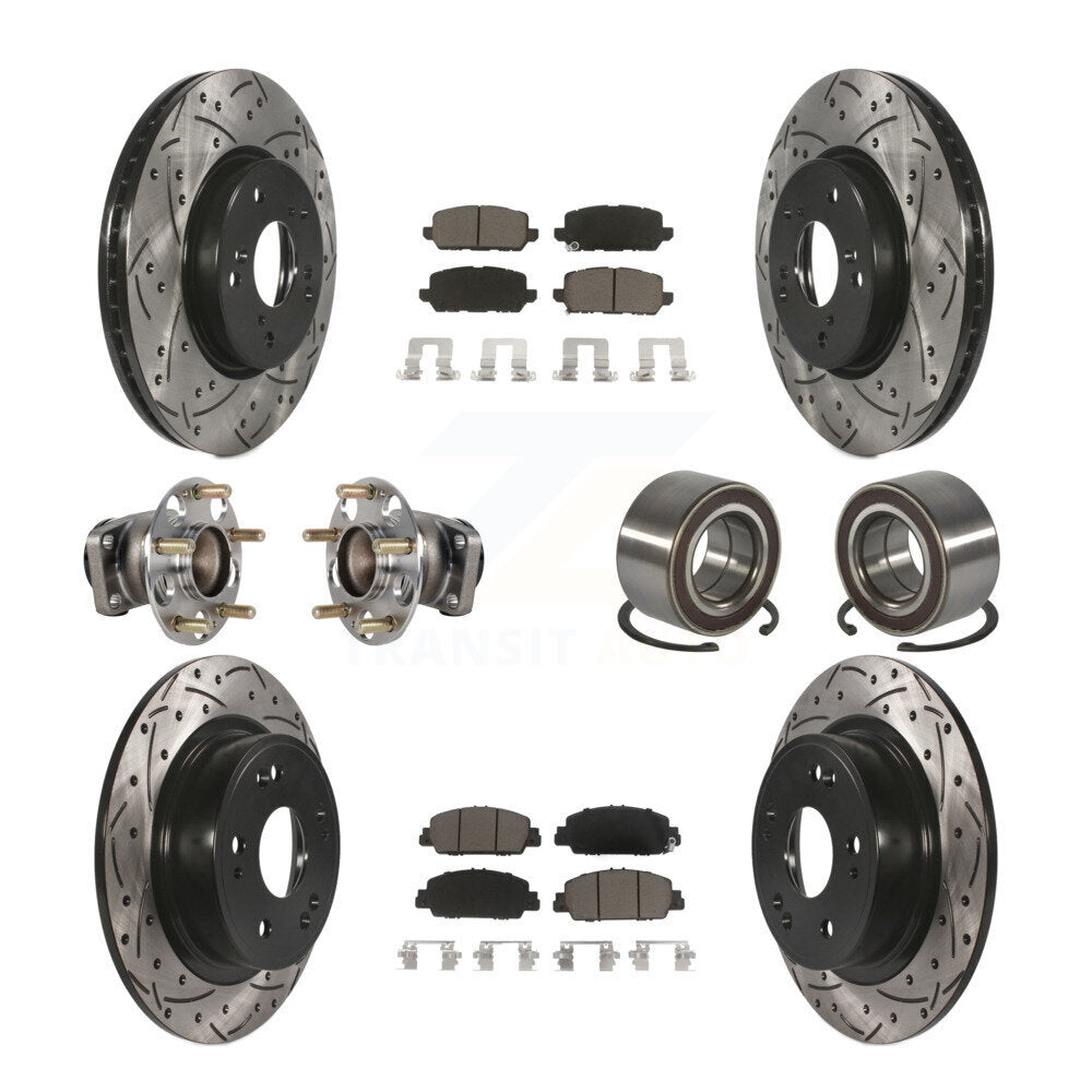 Kit de plaquettes de rotor de frein, roulement de moyeu avant et arrière (10 pièces) pour Honda HR-V FW 16-22