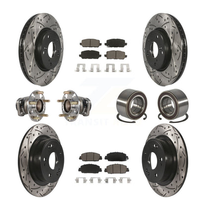 Kit de plaquettes de rotor de frein, roulement de moyeu avant et arrière (10 pièces) pour Honda HR-V FW 16-22