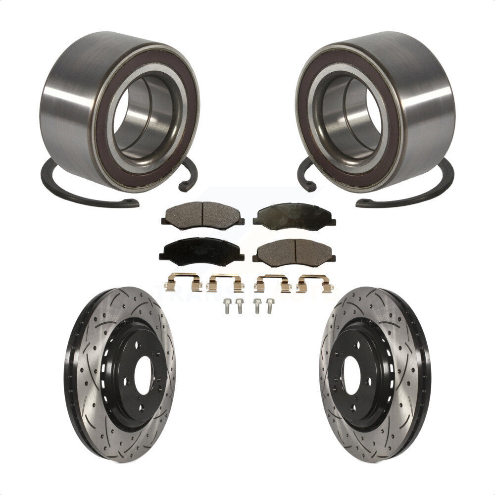Kit de plaquettes de Rotor de frein, roulement de roue avant, fente percée, pour Honda Odysse 2018 – 2023