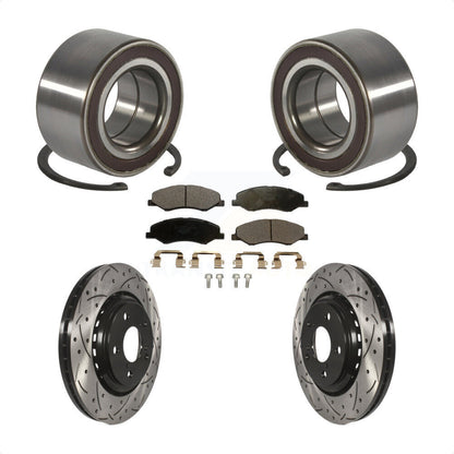 Kit de plaquettes de Rotor de frein, roulement de roue avant, fente percée, pour Honda Odysse 2018 – 2023