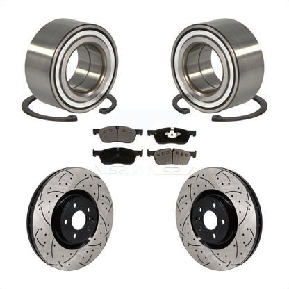 Kit de plaquettes de Rotor de frein, roulement de roue avant, fente de perçage, pour Land Rover Discover
