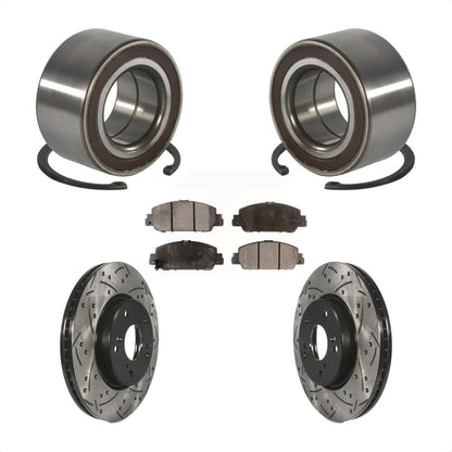 Kit de plaquettes de Rotor de frein, roulement de roue avant, fente de perçage, pour Honda HR-2016 – 2022
