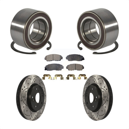 Kit de plaquettes de Rotor de frein, roulement de roue avant, fente de perçage, pour Honda CR-V Acura RD