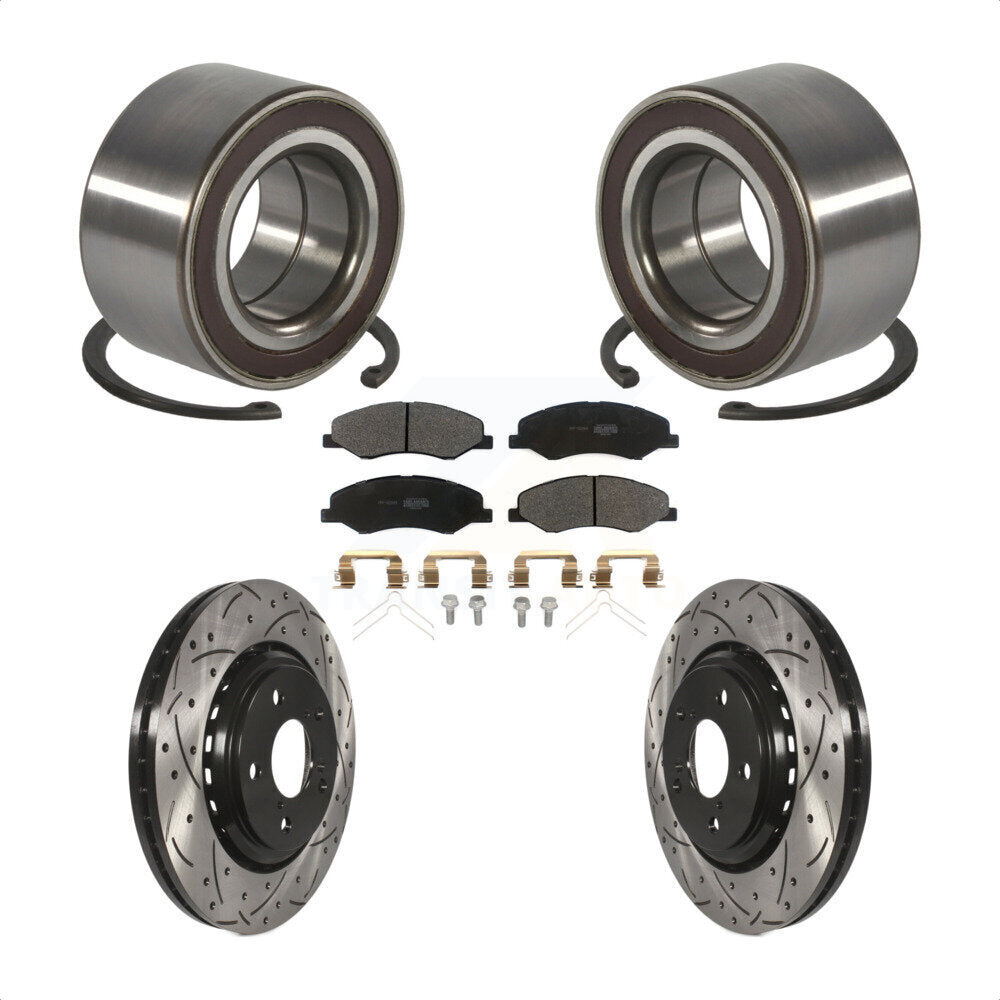 Kit de plaquettes de Rotor de frein, roulement de roue avant, fente percée, pour Honda Odysse 2018 – 2023
