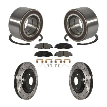 Kit de plaquettes de Rotor de frein, roulement de roue avant, fente percée, pour Honda Odysse 2018 – 2023