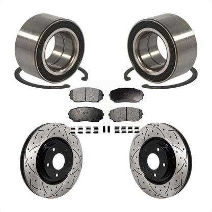 Kit de plaquettes de Rotor de frein, roulement de roue avant, fente de perçage, pour Mazda CX-2016 – 2018