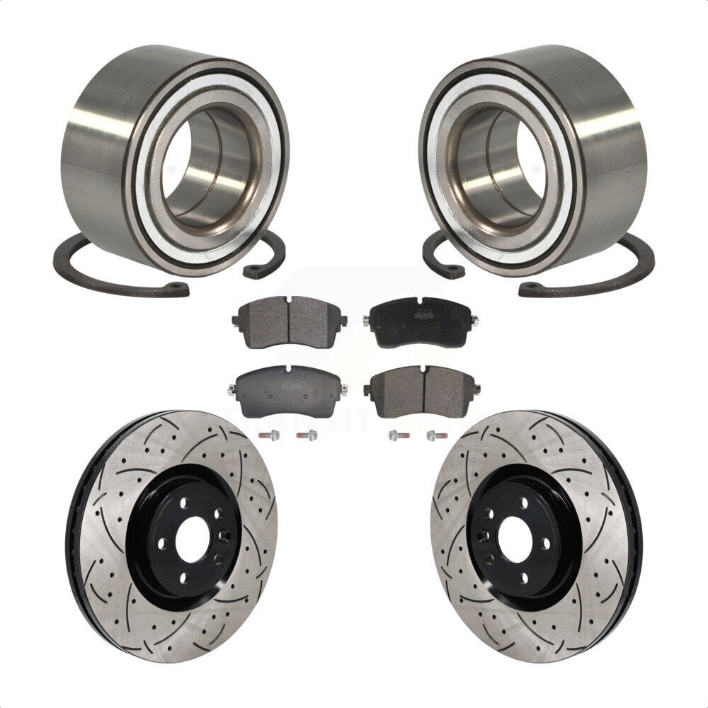 Kit de plaquettes de Rotor de frein, roulement de roue avant, fente percée, pour Land Rover Range Evoqu