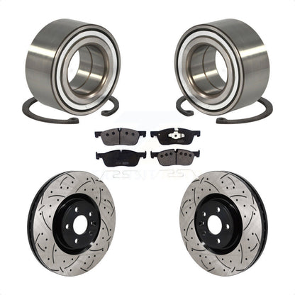 Kit de plaquettes de Rotor de frein, roulement de roue avant, fente de perçage, pour Land Rover Discover