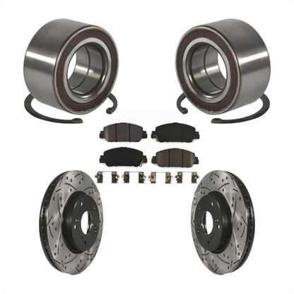 Kit de plaquettes de Rotor de frein, roulement de roue avant, fente de perçage, pour Honda HR-2016 – 2022