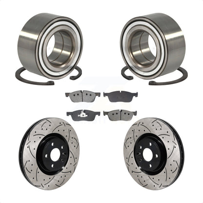 Kit de plaquettes de Rotor de frein, roulement de roue avant, fente de perçage, pour Land Rover Discover