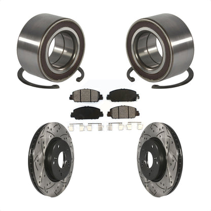 Kit de plaquettes de Rotor de frein, roulement de roue avant, fente de perçage, pour Honda HR-2016 – 2022