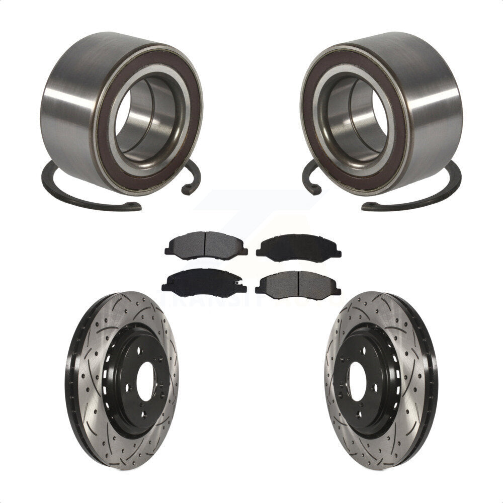 Kit de plaquettes de Rotor de frein, roulement de roue avant, fente percée, pour Honda Odysse 2018 – 2023