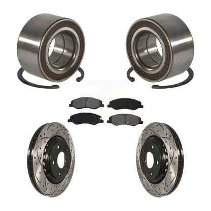 Kit de plaquettes de Rotor de frein, roulement de roue avant, fente percée, pour Honda Odysse 2018 – 2023